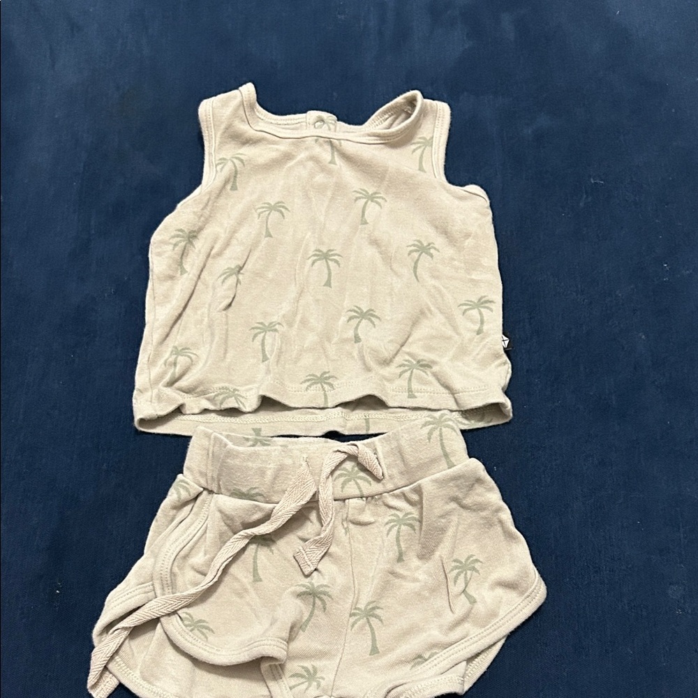 Kyte BABY Cream Palm Tree Kids Matching Set